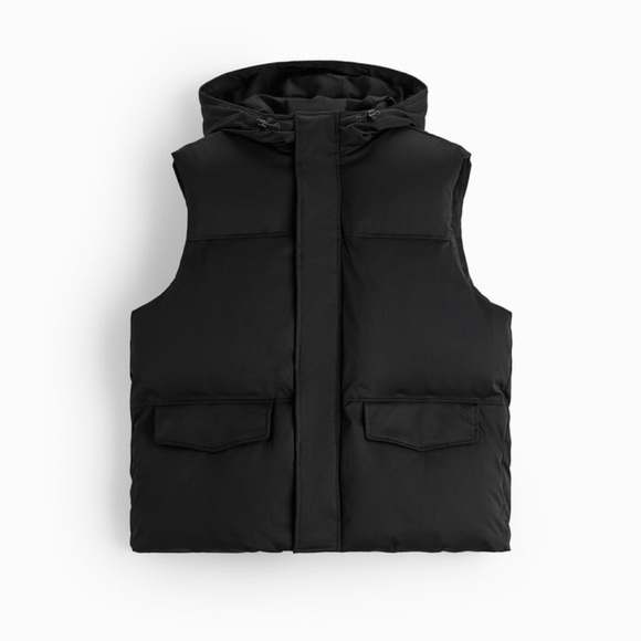 Zara Jackets & Coats New Zara Black Puff Vest Jacket Hoodie Quilted Men S Puffer Poshmark